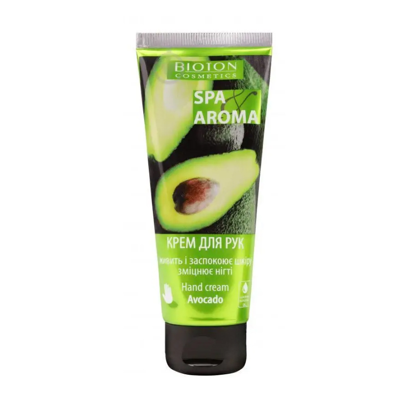 Заспокійливий та живильний крем для рук Bioton Cosmetics Spa &amp; Aroma Hand Cream з олією авокадо, 75 мл